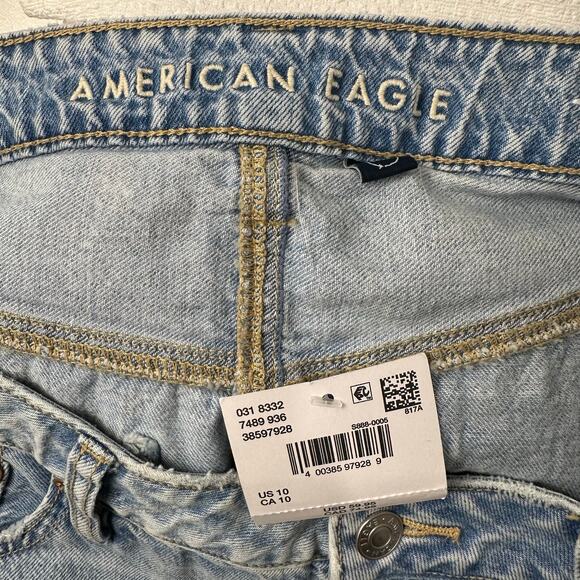 American Eagle Dreamy Drape Denim Maxi Skirt Sz 10 NWT Light Wash Low Rise Y2K - Picture 8 of 13